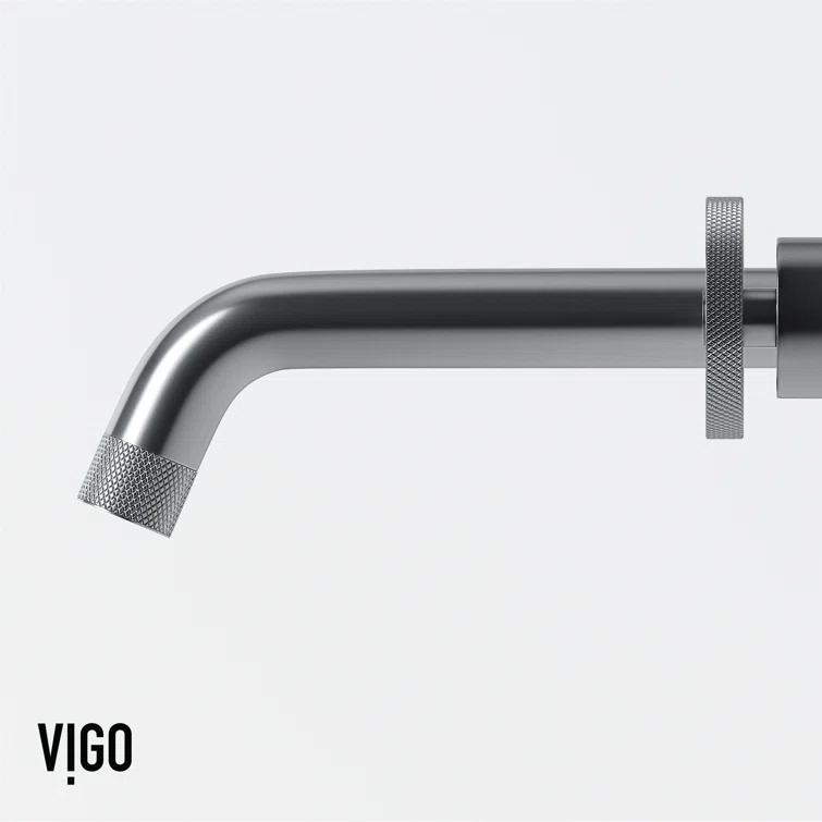 Cass 3" H Two Handle WaterSense Wall Mount Bathroom Faucet