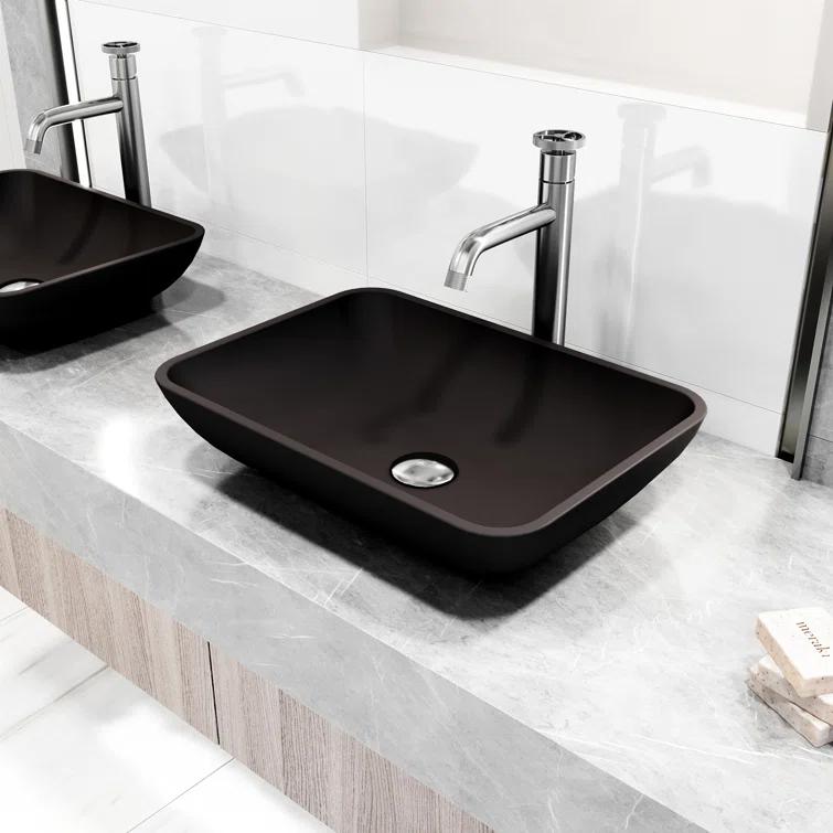Cass 12" H Single Handle Vessel Sink Bathroom Faucet