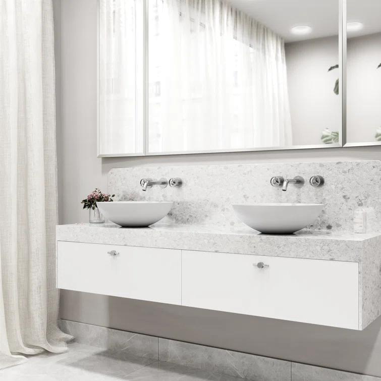 Cass 10" W Two Handle WaterSense Wall Mount Bathroom Faucet