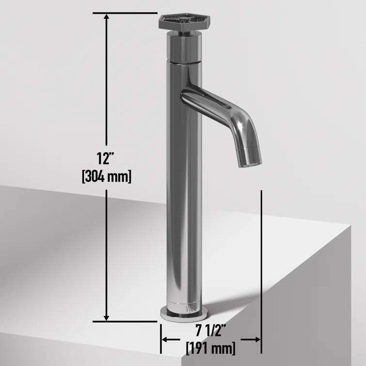 Ruxton 12" H Single Handle Vessel Sink Bathroom Faucet