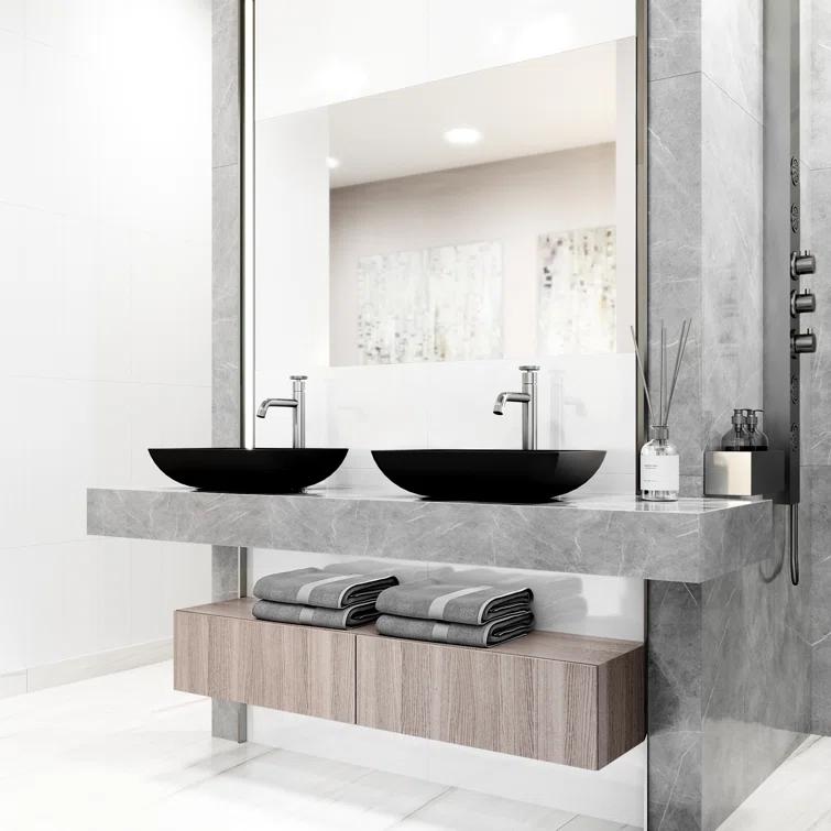 Cass 12" H Single Handle Vessel Sink Bathroom Faucet