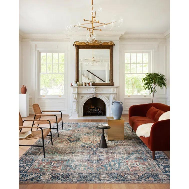 Loloi Margot Terracotta / Lagoon Area Rug feat. Cloudpile