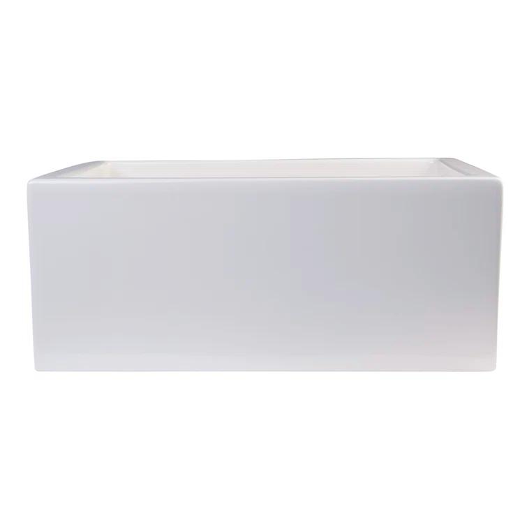 23.63'' L Farmhouse / Apron Single Bowl Fireclay Kitchen Sink