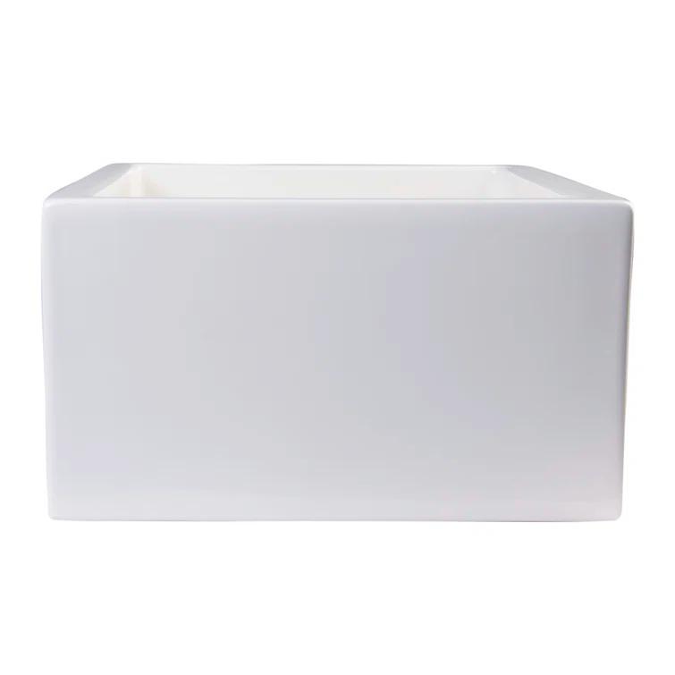 23.63'' L Farmhouse / Apron Single Bowl Fireclay Kitchen Sink