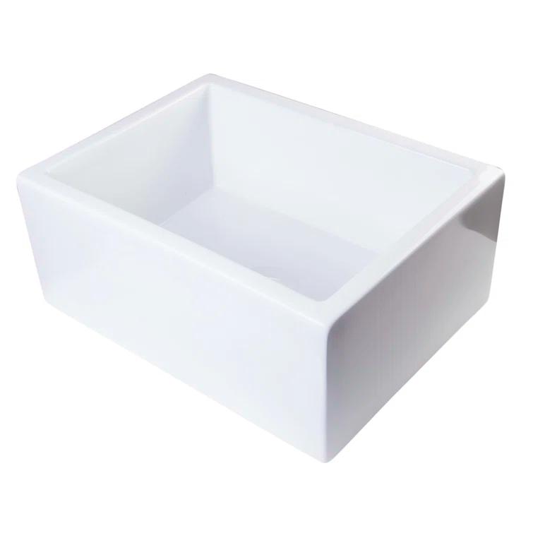 23.63'' L Farmhouse / Apron Single Bowl Fireclay Kitchen Sink