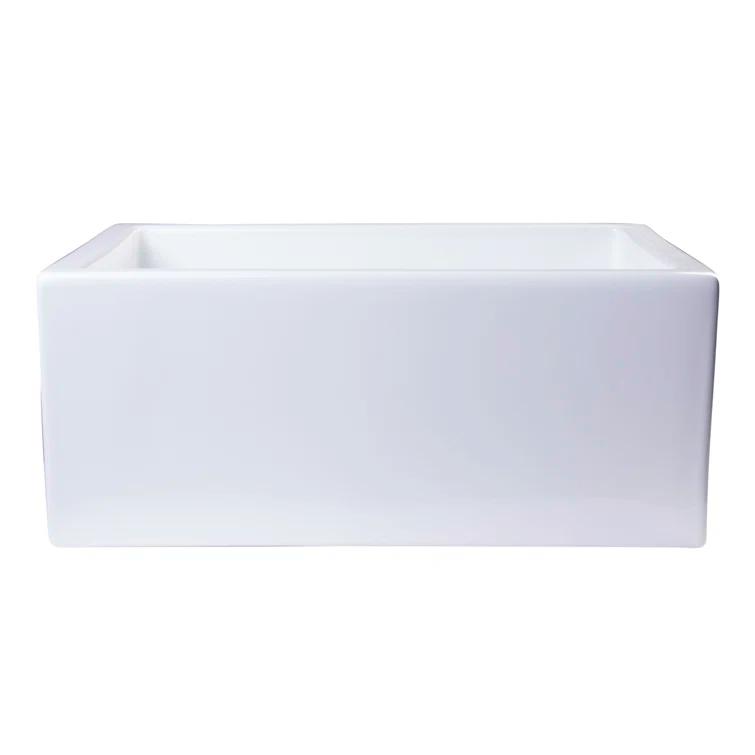 23.63'' L Farmhouse / Apron Single Bowl Fireclay Kitchen Sink