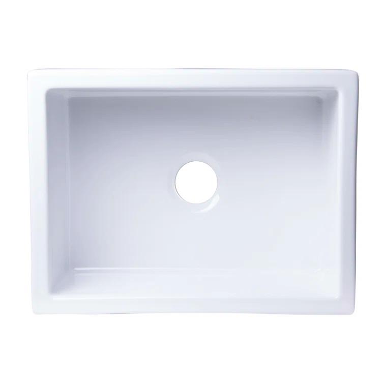 23.63'' L Farmhouse / Apron Single Bowl Fireclay Kitchen Sink