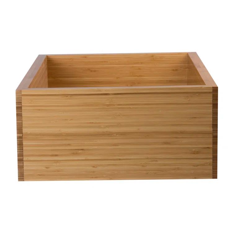 30'' L Farmhouse / Apron Single Bowl Bamboo Kitchen Sink
