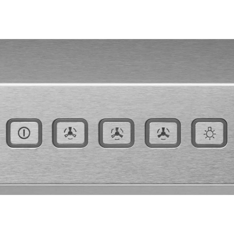 Hauslane 30" Stainless Steel Convertible Wall Range Hood with Baffle Filter