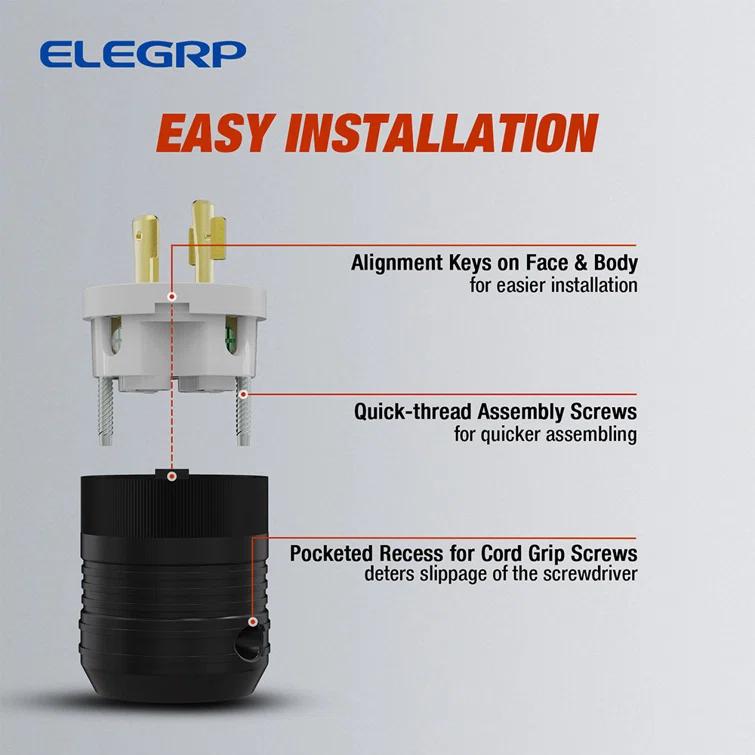 ELEGRP L1430P 30 Tamper Resistant Single Outlet