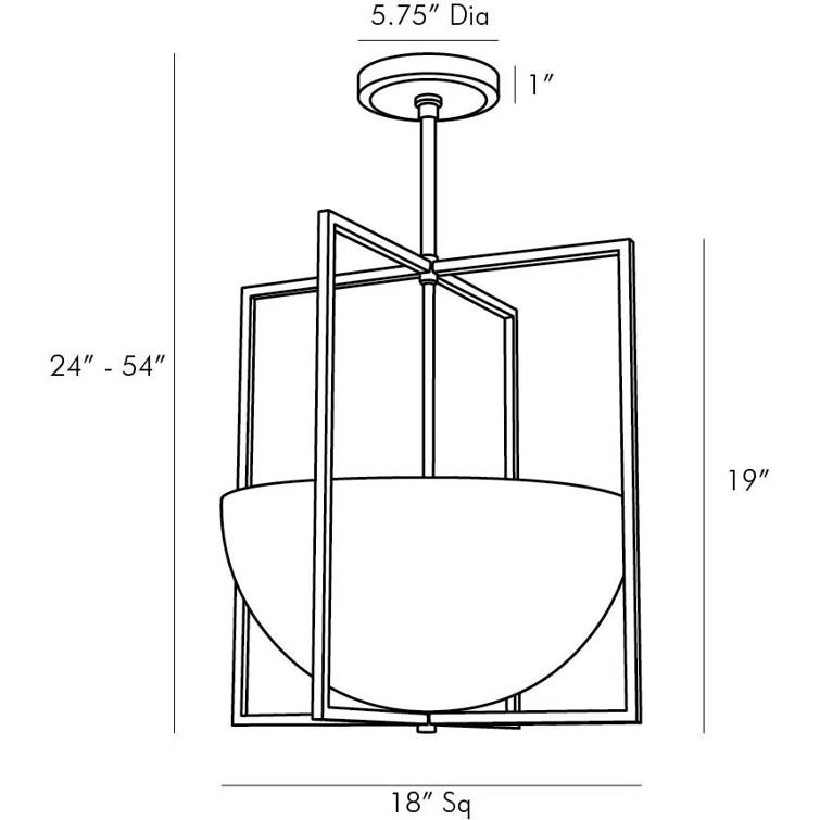 ARTERIORS Royce 2 - Light Dimmable Square / Rectangle Chandelier