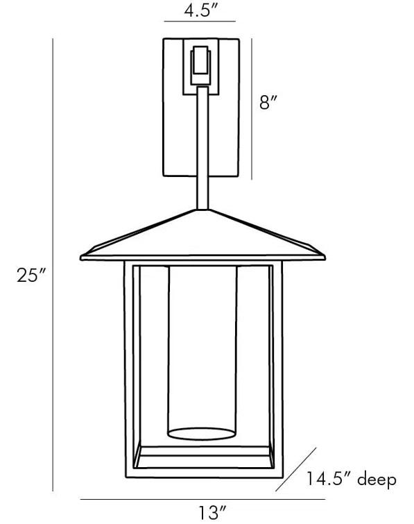 1 - Light Dimmable Armed Sconce