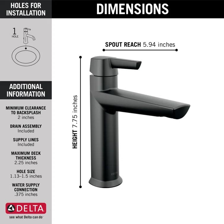 Galeon Single Hole Bathroom Faucet with Drain Assembly