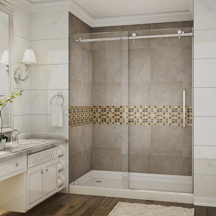 Moselle 77.5" Single Sliding Frameless Shower Door