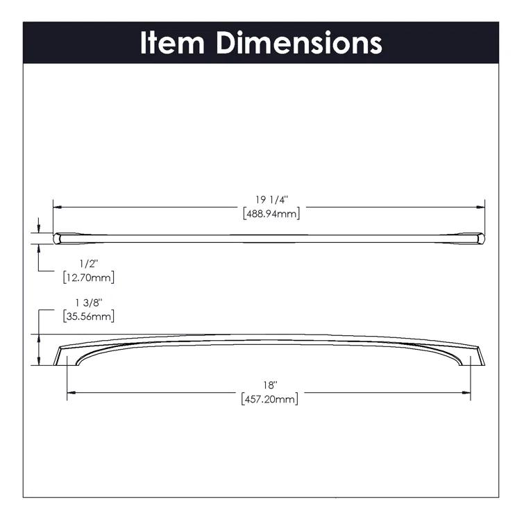 Greenwich Kitchen Cabinet Handles, Solid Core Drawer Pulls for Cabinet Doors, 19-1/4 Inch