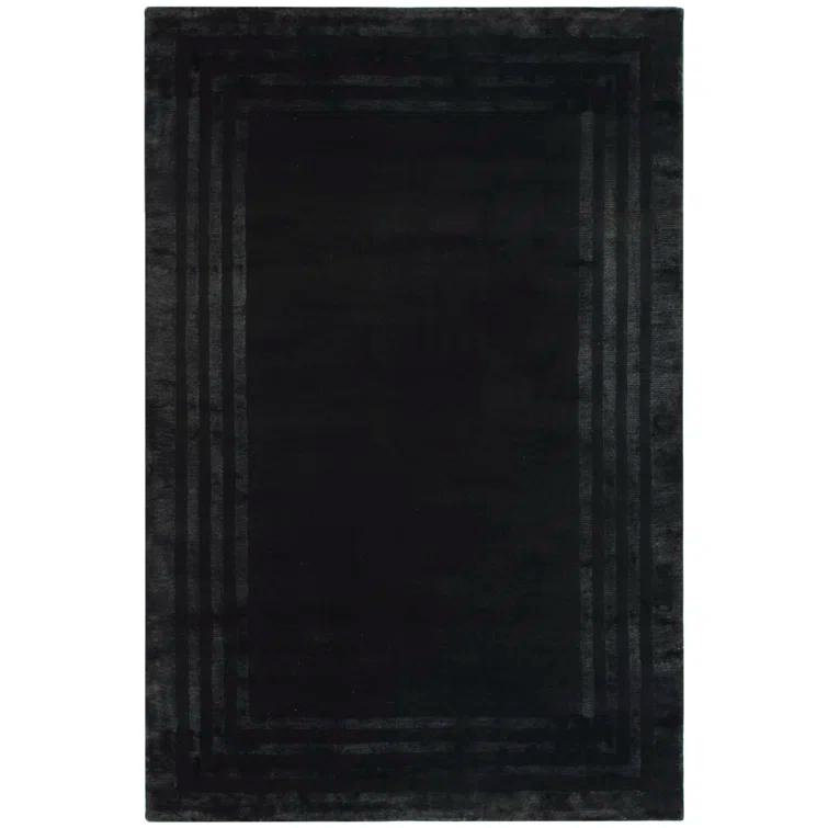 Ellington Onyx Hand-Knotted Wool and Viscose Area Rug