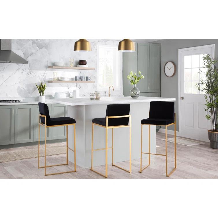 Rego Upholstered Counter Stool with Metal Frame