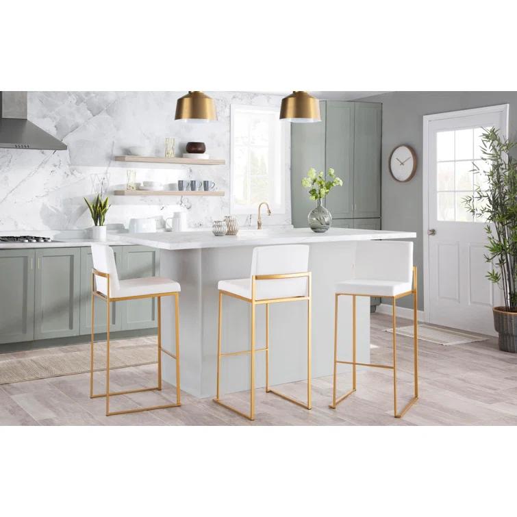 Rego Upholstered Counter Stool with Metal Frame