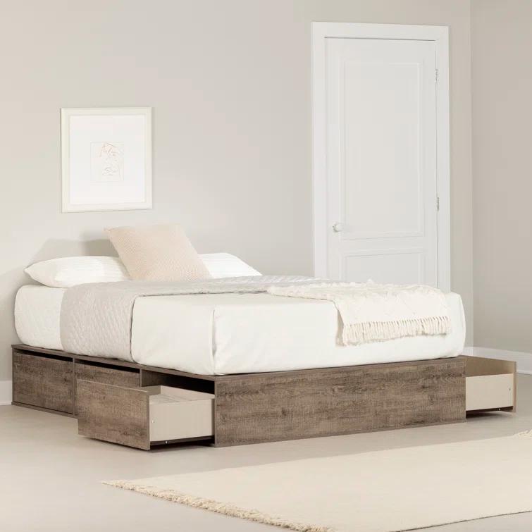 Fusion Queen 6-Drawer Platform Bed Pure Black