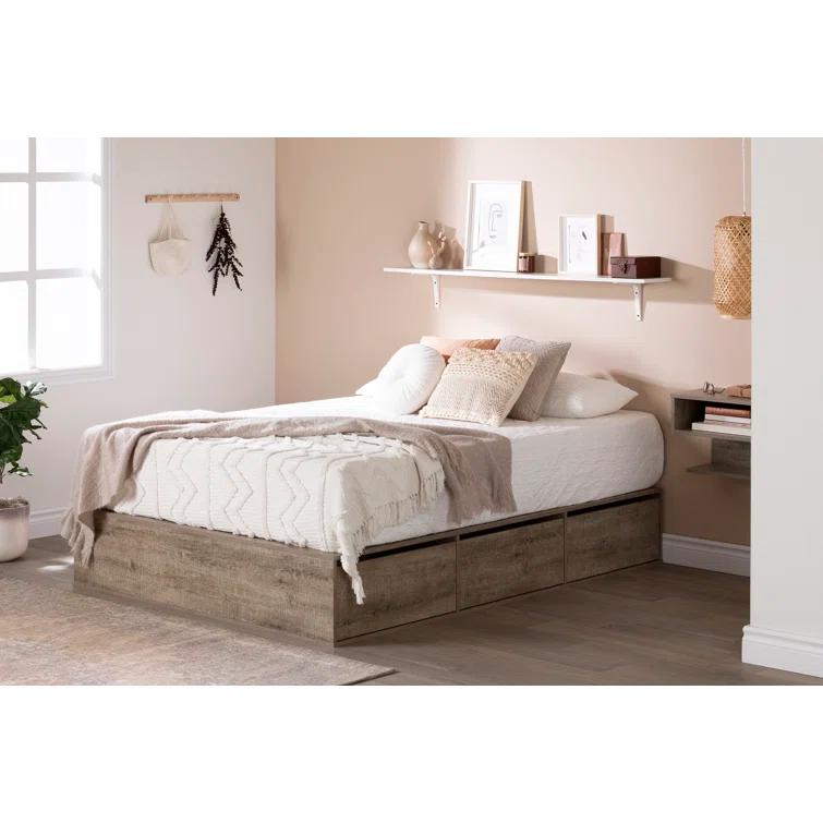 Fusion Queen 6-Drawer Platform Bed Pure Black