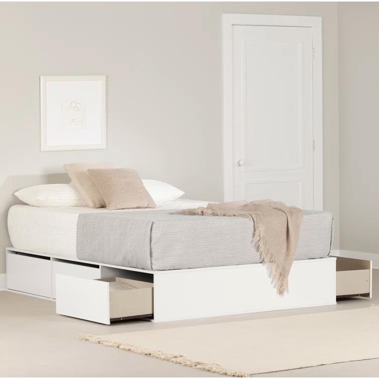 Fusion Queen 6-Drawer Platform Bed Pure Black