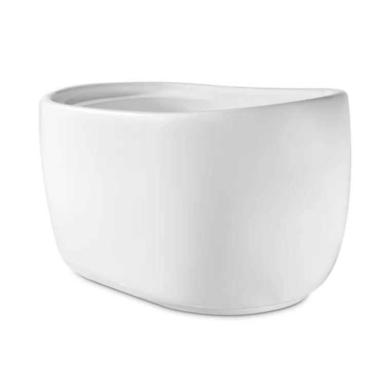 51" Streamline Freestanding Soaking Acrylic Bathtub With Drain and Bamboo Tray