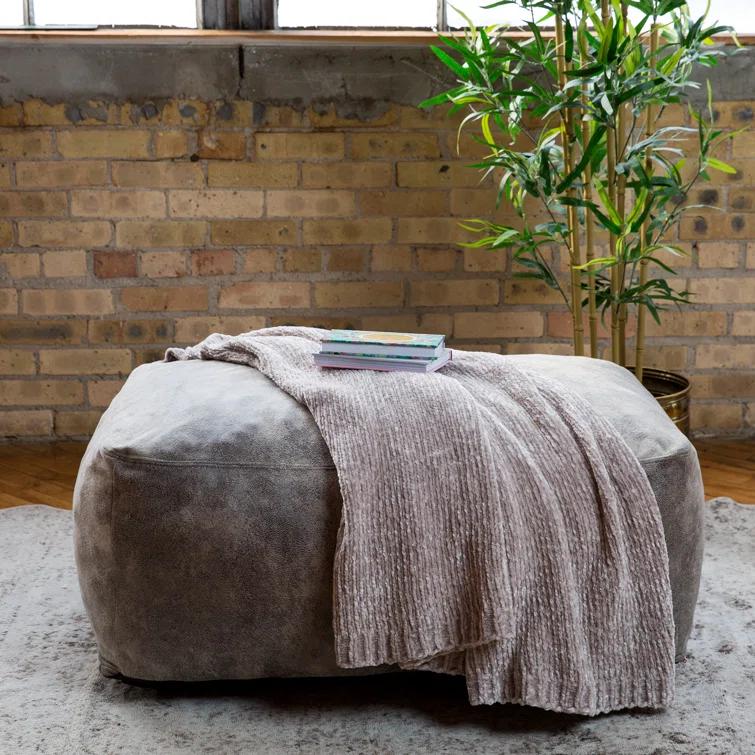 Big Joe Nestle Vegan Leather Loveseat Ottoman
