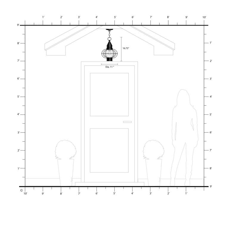 Aster Outdoor Hanging Lantern