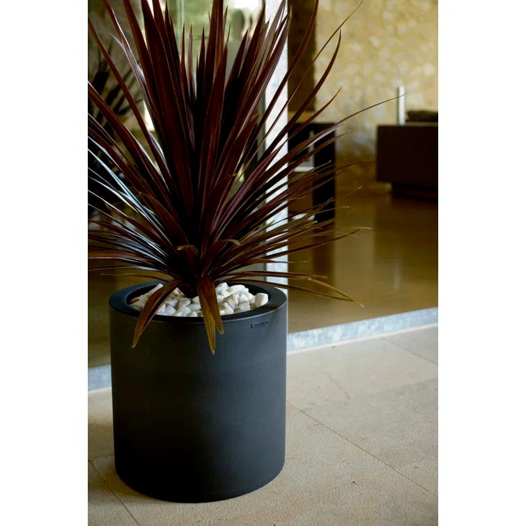 Ecru Cilindro Self-Watering Planter, 31.5" Polyethylene