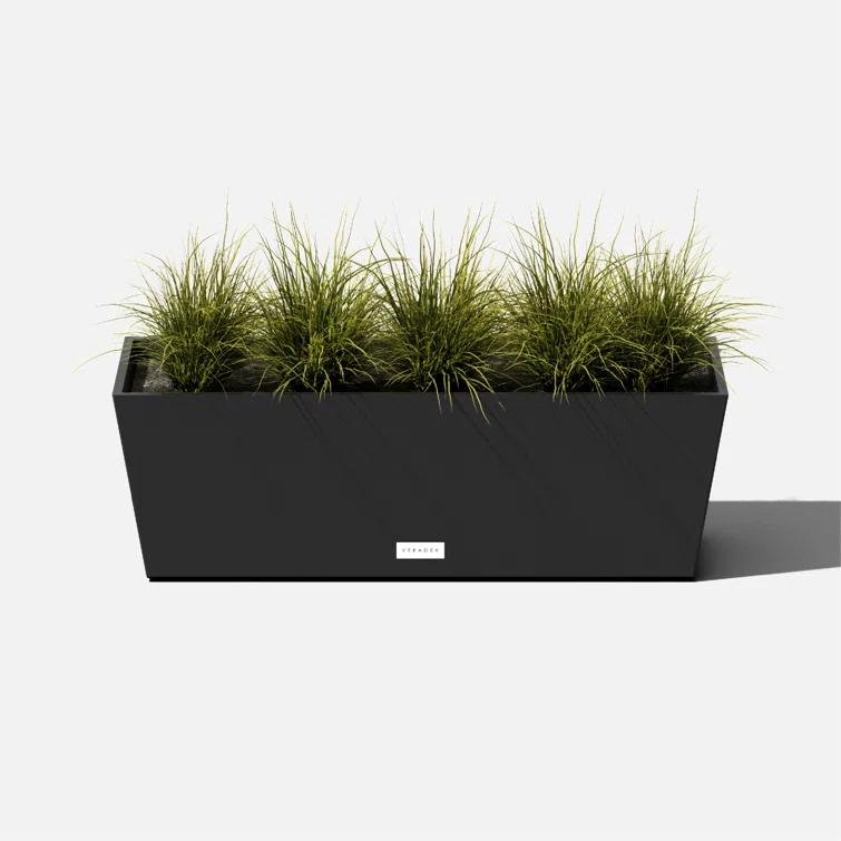 9 in. x 25 in. Black Plastic Window Box