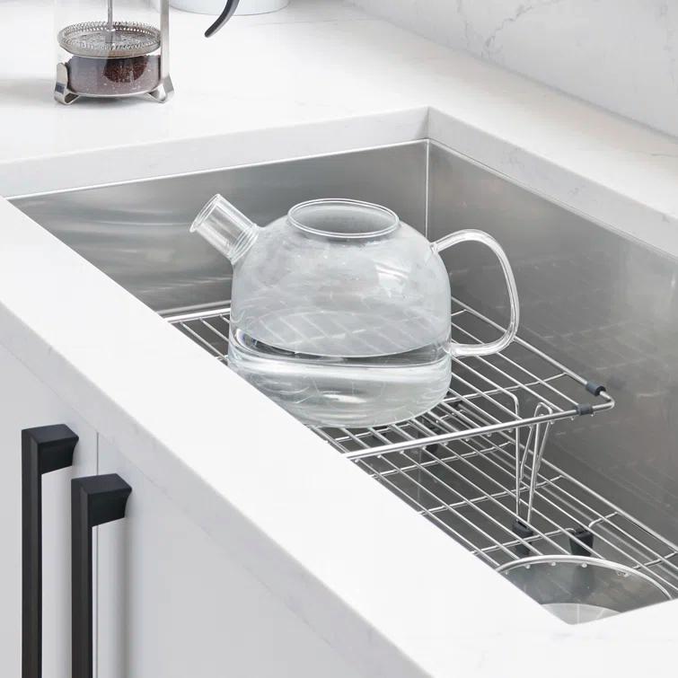 Stainless Steel Elevated Sink Grid for Quatrus Ergon, Cerana 33" and Cuvee 32" Super Single Sinks