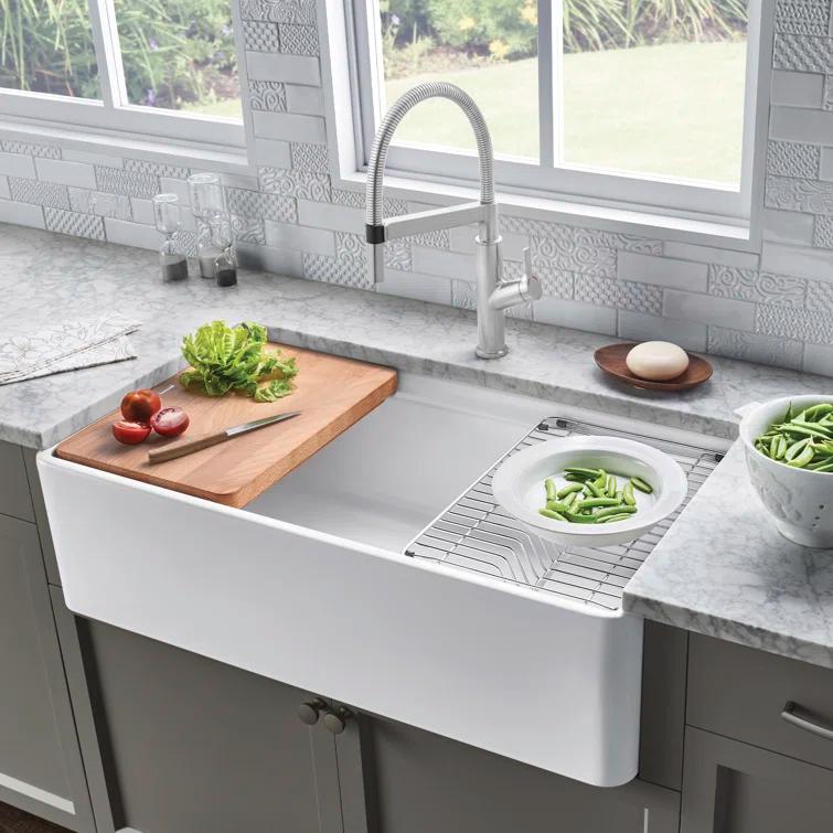 Profina 36" Single Bowl Apron-Front Fireclay Farmhouse Sink