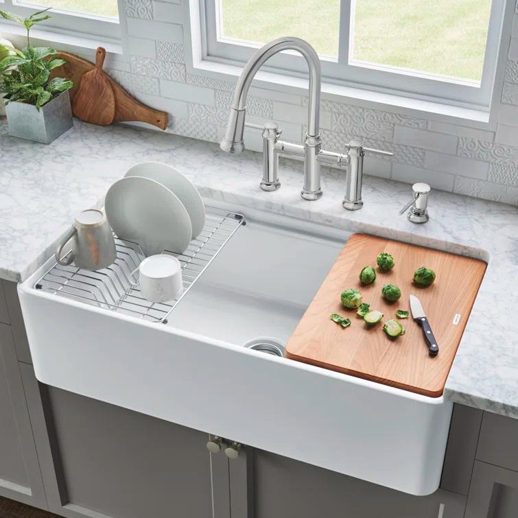 Profina 36" Single Bowl Apron-Front Fireclay Farmhouse Sink