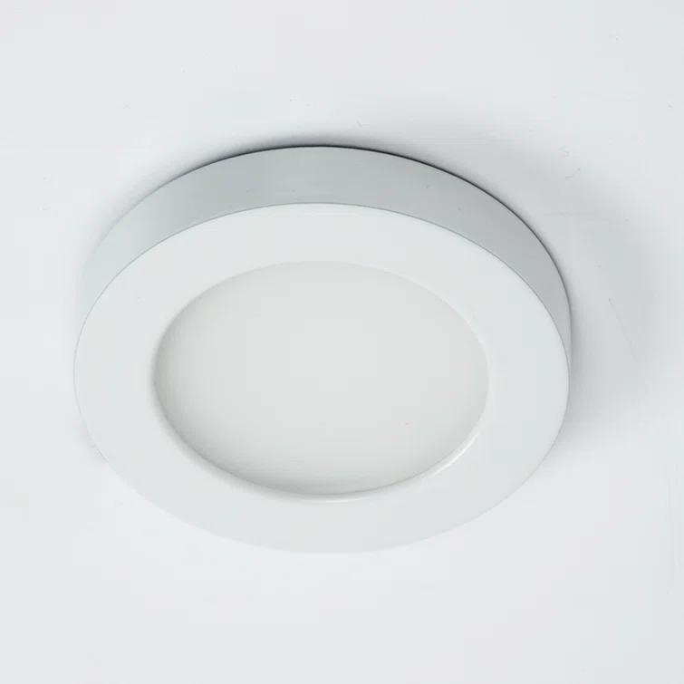 HR90 LED Edge Recessed Button Light Trim, 2700K Color Temperature