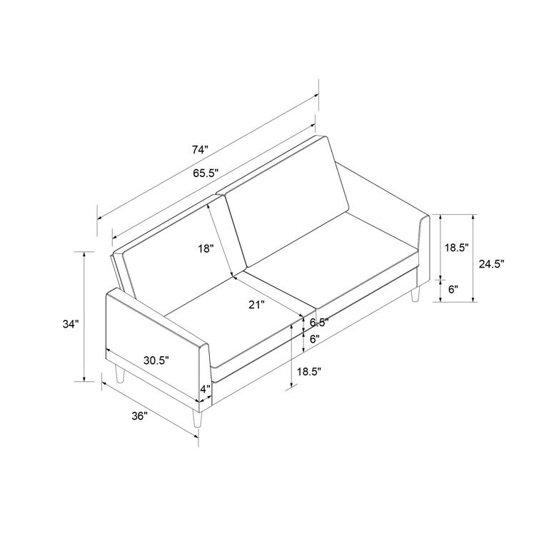 Winston 74'' Upholstered Sofa