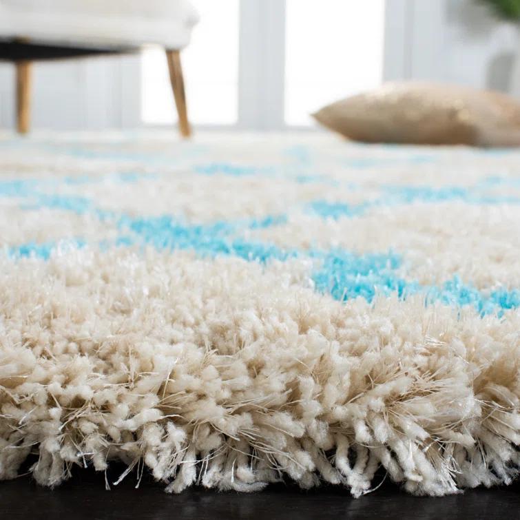 Barcelona Shag Hand Tufted Performance Geometric Rug