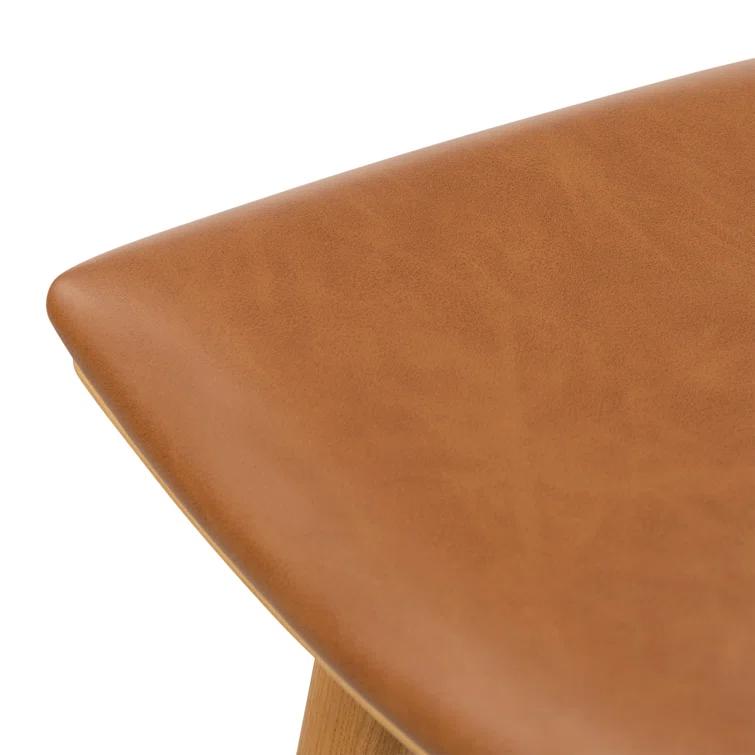 Oak Wood Saddle Bar & Counter Stools