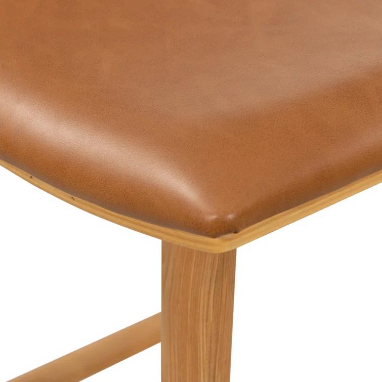 Oak Wood Saddle Bar & Counter Stools