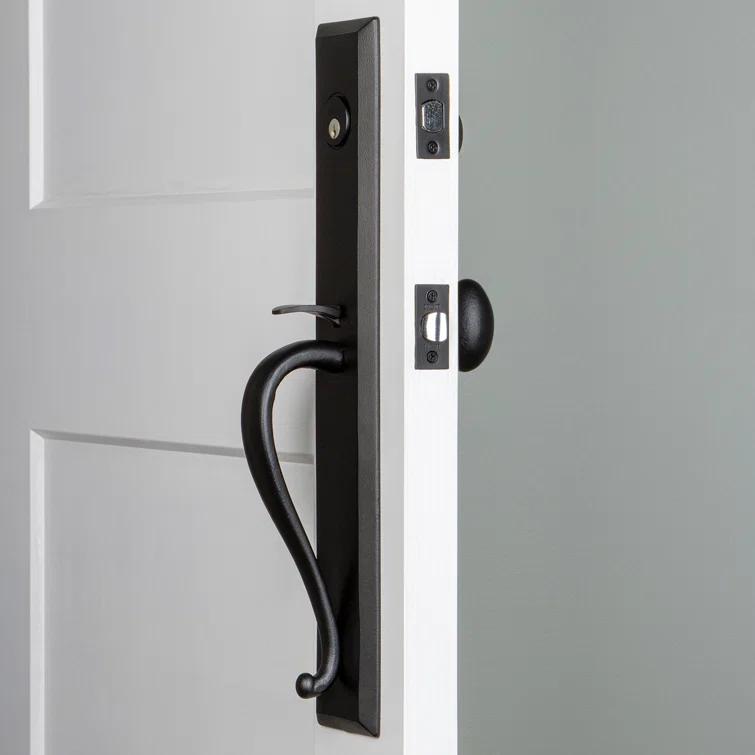 Ageless Iron 657796 Ageless Iron Handleset with Deadbolt and Aeg Door Knob and Loch Rosette