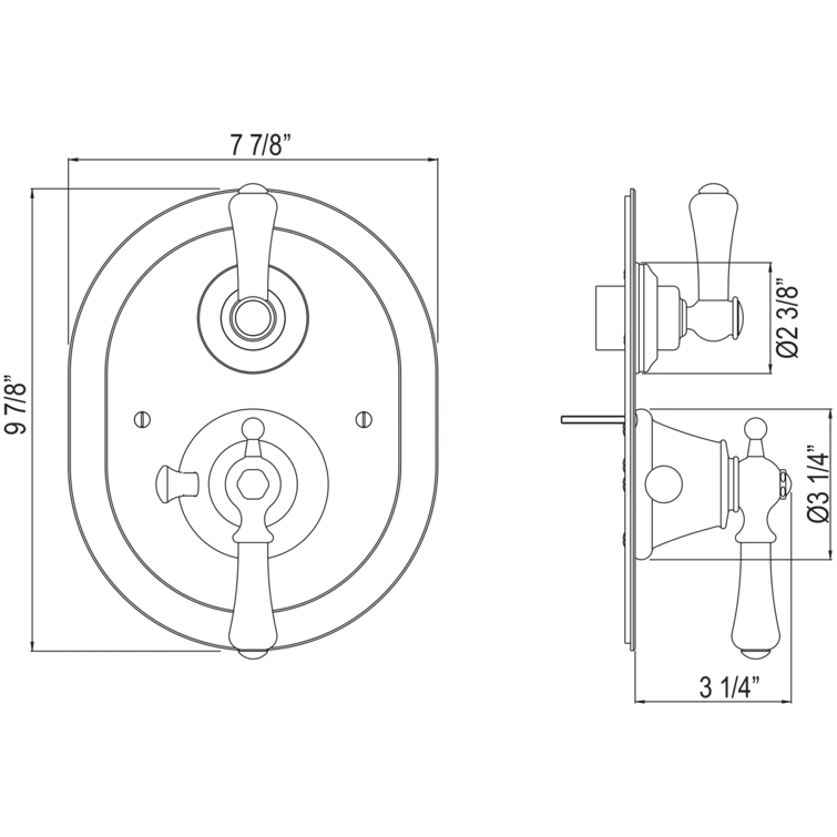 12" Round Ceiling-Mount Shower Arm