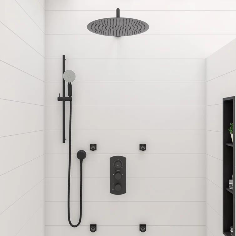 Vertical Stainless Steel Triple Shower Niche
