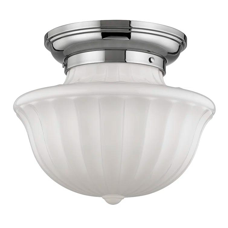 Dutchess Old Bronze 2-Light Globe Flush Mount with White Glass Shade
