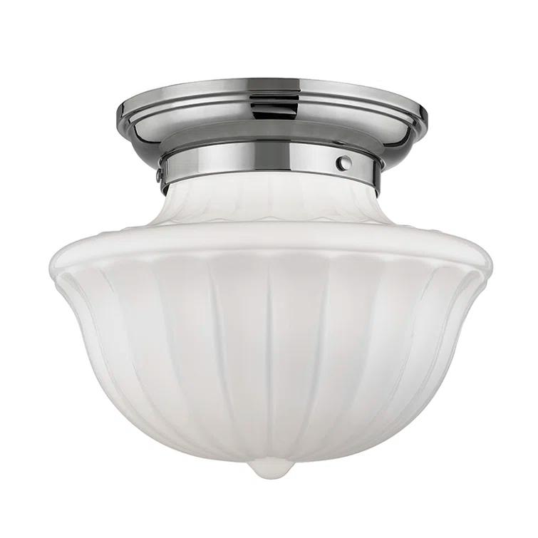 Maisie Single Light Glass Semi Flush Mount