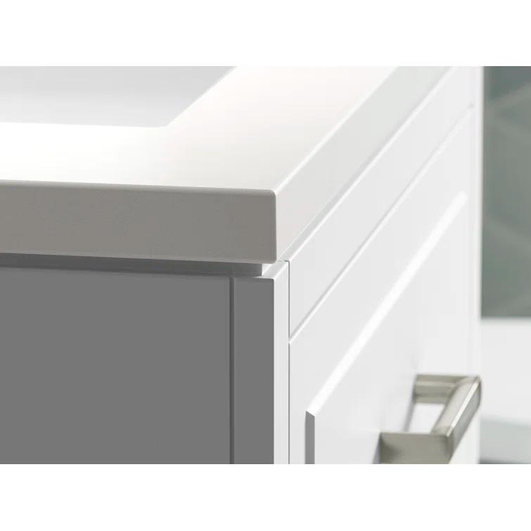 Seer 24" Freestanding Single Bathroom Vanity Cabinet with Sink and Quartz Top