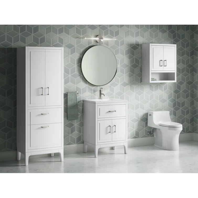 Seer 24" Freestanding Single Bathroom Vanity Cabinet with Sink and Quartz Top
