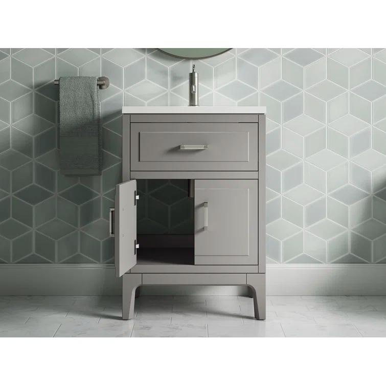 Seer 24" Freestanding Single Bathroom Vanity Cabinet with Sink and Quartz Top
