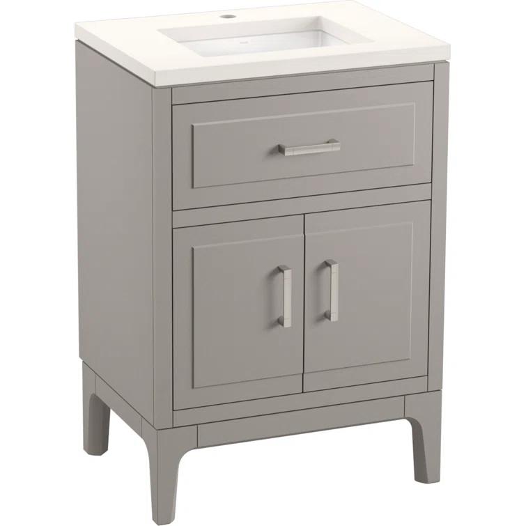 Seer 24" Freestanding Single Bathroom Vanity Cabinet with Sink and Quartz Top