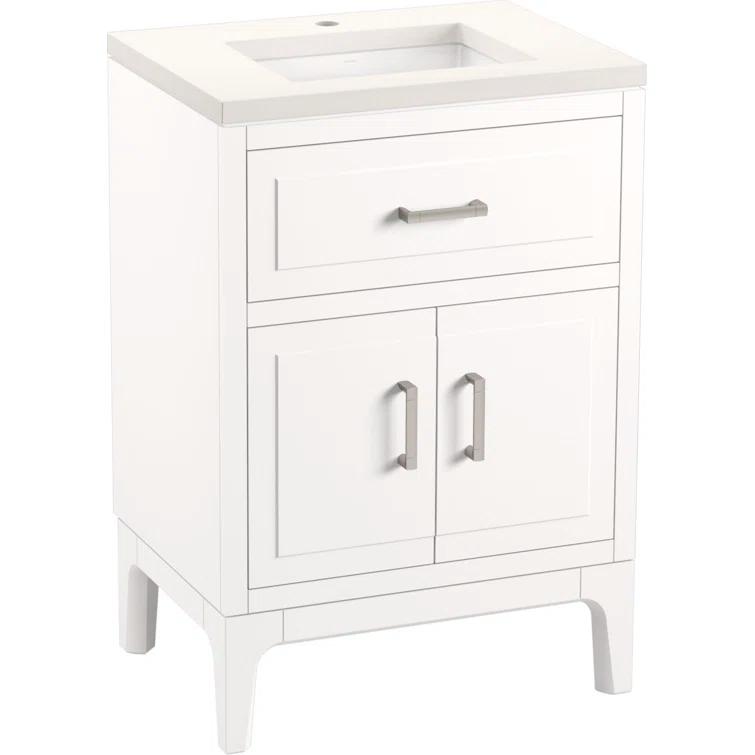 Seer 24" Freestanding Single Bathroom Vanity Cabinet with Sink and Quartz Top