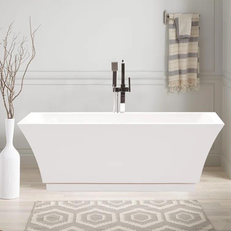 67'' x 31'' Freestanding Soaking Acrylic Bathtub