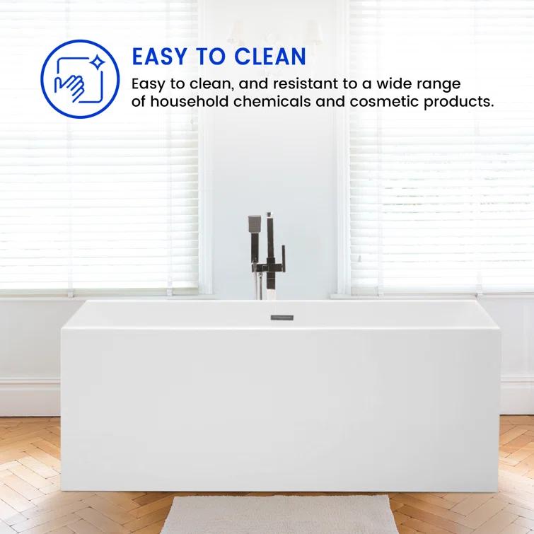 Chloe Freestanding Soaking Acrylic Bathtub